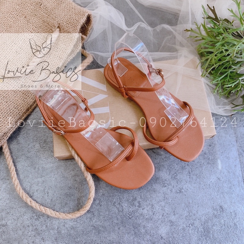 GIÀY SANDAL NỮ BỆT LOVIIE BASICS - SANDAL ĐẾ BỆT XỎ NGÓN - SANDAL XỎ NGÓN NỮ QUAI MẢNH THỜI TRANG S210318