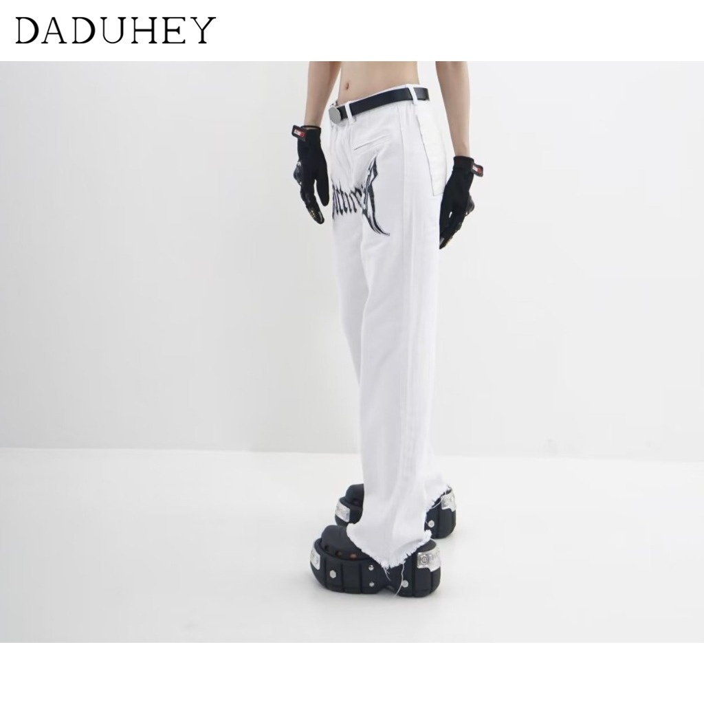 DaDuHey American Hiphop Wide Leg Skinny Loose Jeans Baby Boy and Girl Summer Trendy Fashion Embroidered Slacks