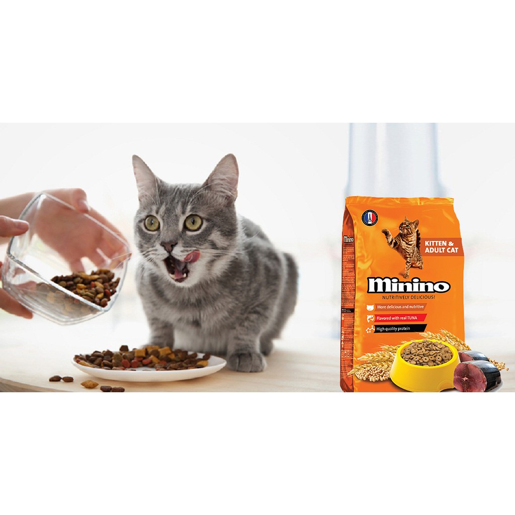 Combo Mua 4 thêm 1 Minino Tuna vị cá ngừ thức ăn hạt cho mèo 480g - Lida Pet Shop