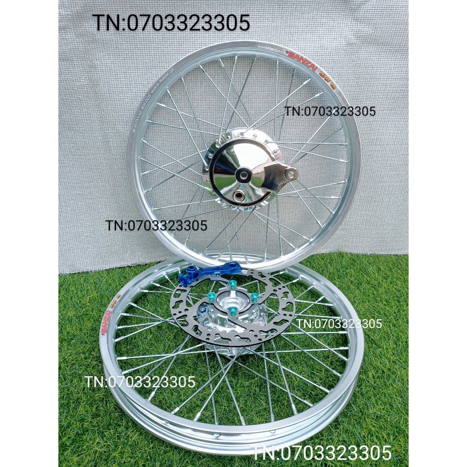 CẶP BÁNH CĂM WAVE .DREAM FUITRO FI NIỀN NHÔM BAN ZAI .DALE.SOLUTE.SH THÁI BẠC .KÈM MÁ	 PHANH VÀ PÁT VỚI ĐĨA .