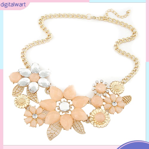 Dây Chuyền Hình Bông Hoa Đính Đá Thời Trang Thanh Lịch Dành Cho Nữ