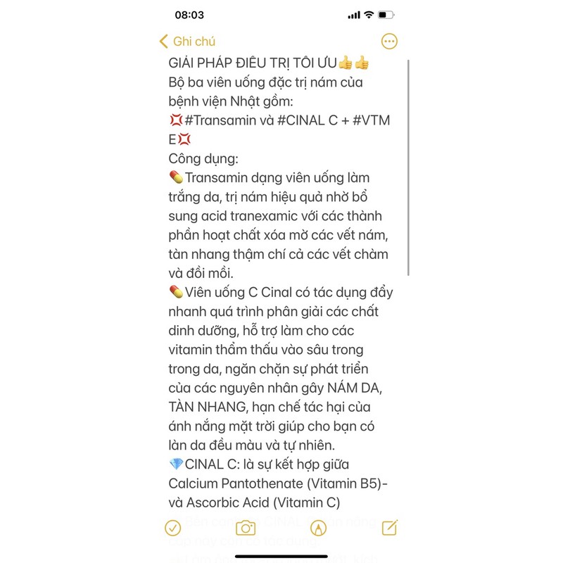 HOTTRANSAMIN-CINALC-E mờ nám trắng da | BigBuy360 - bigbuy360.vn