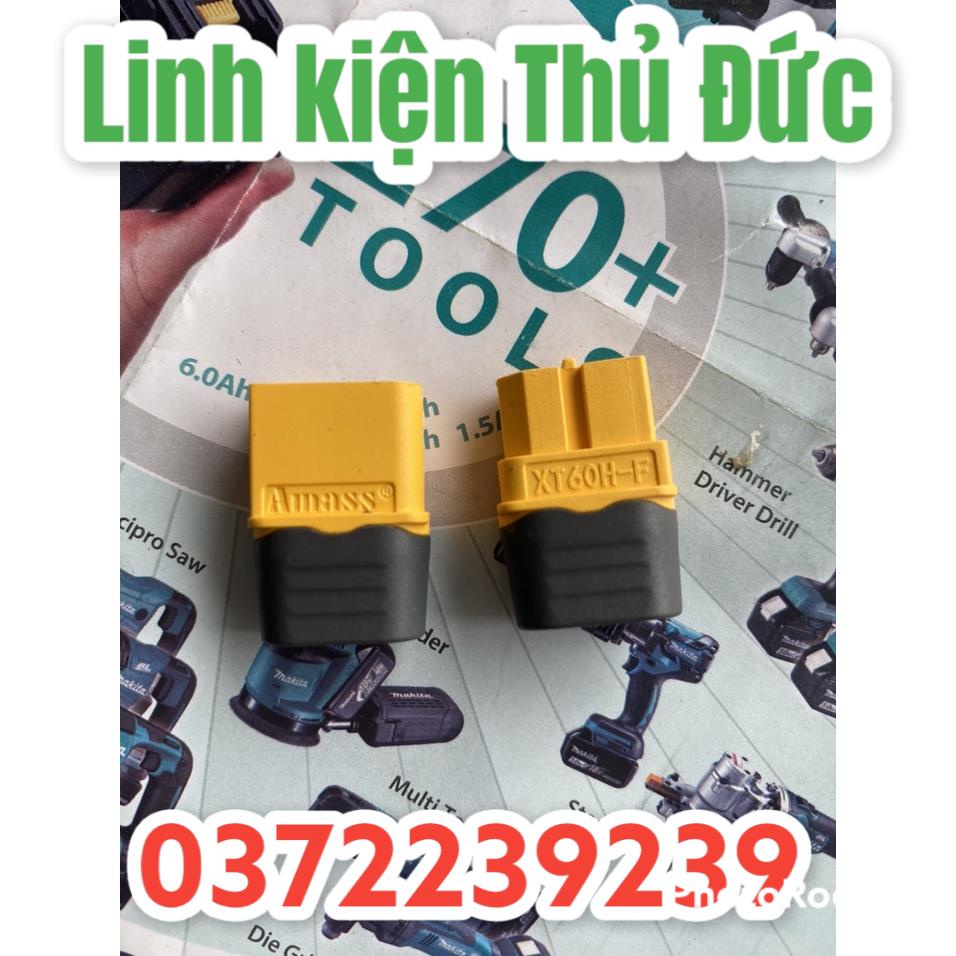 Lktd BN. Jack XT60 chính hãng Amass Đồng nguyên chất, có nắp che