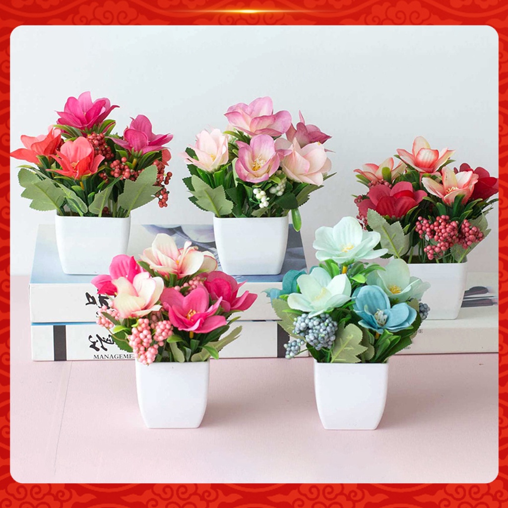 Chậu Cây Bonsai Giả Chống Tia UV Trang Trí Nhà Cửa DIY