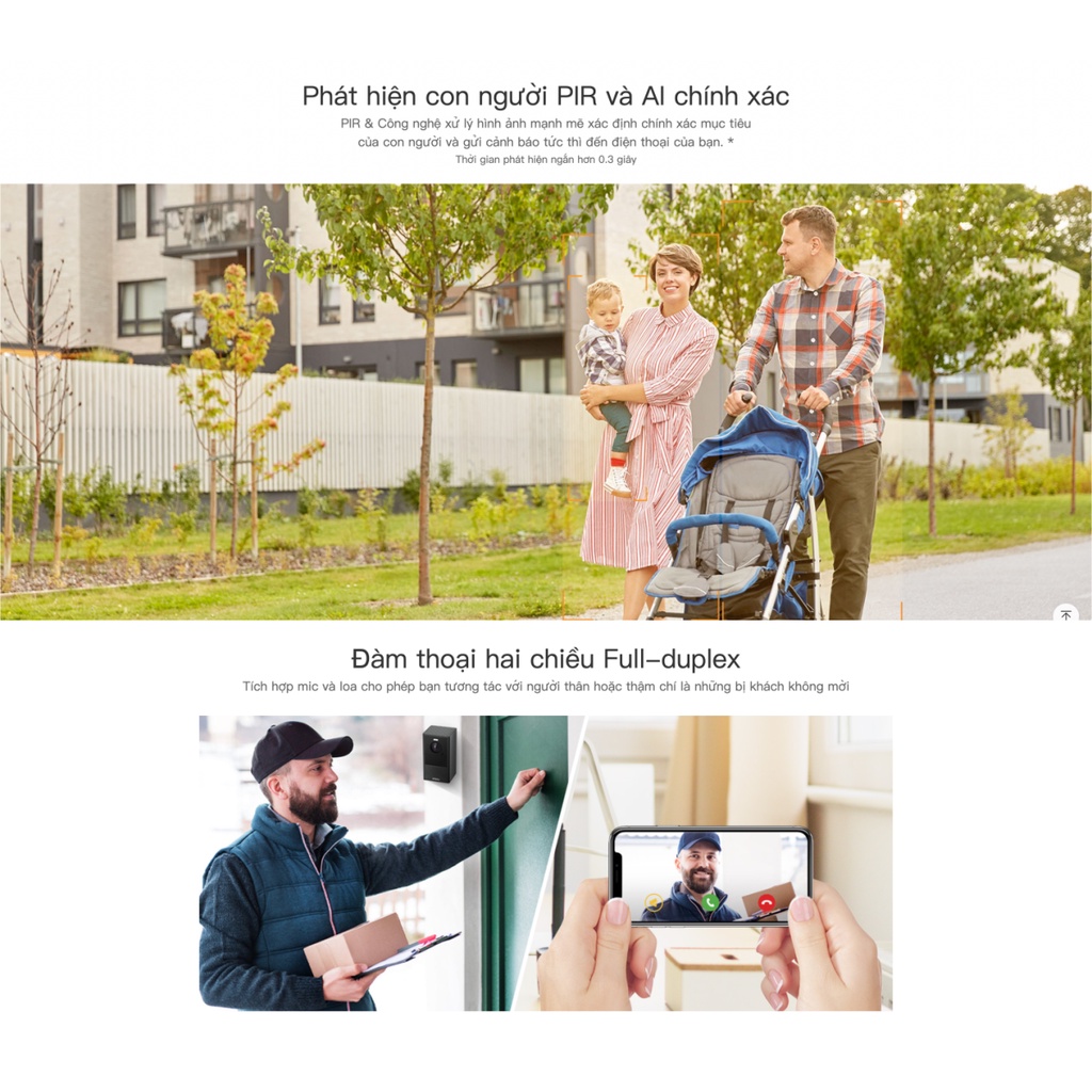 Camera Dùng Pin Wifi Imou Cell 2 B46LP Thông Minh Phân Giải QHD 2K - Chính Hãng Bảo Hành 2 Năm