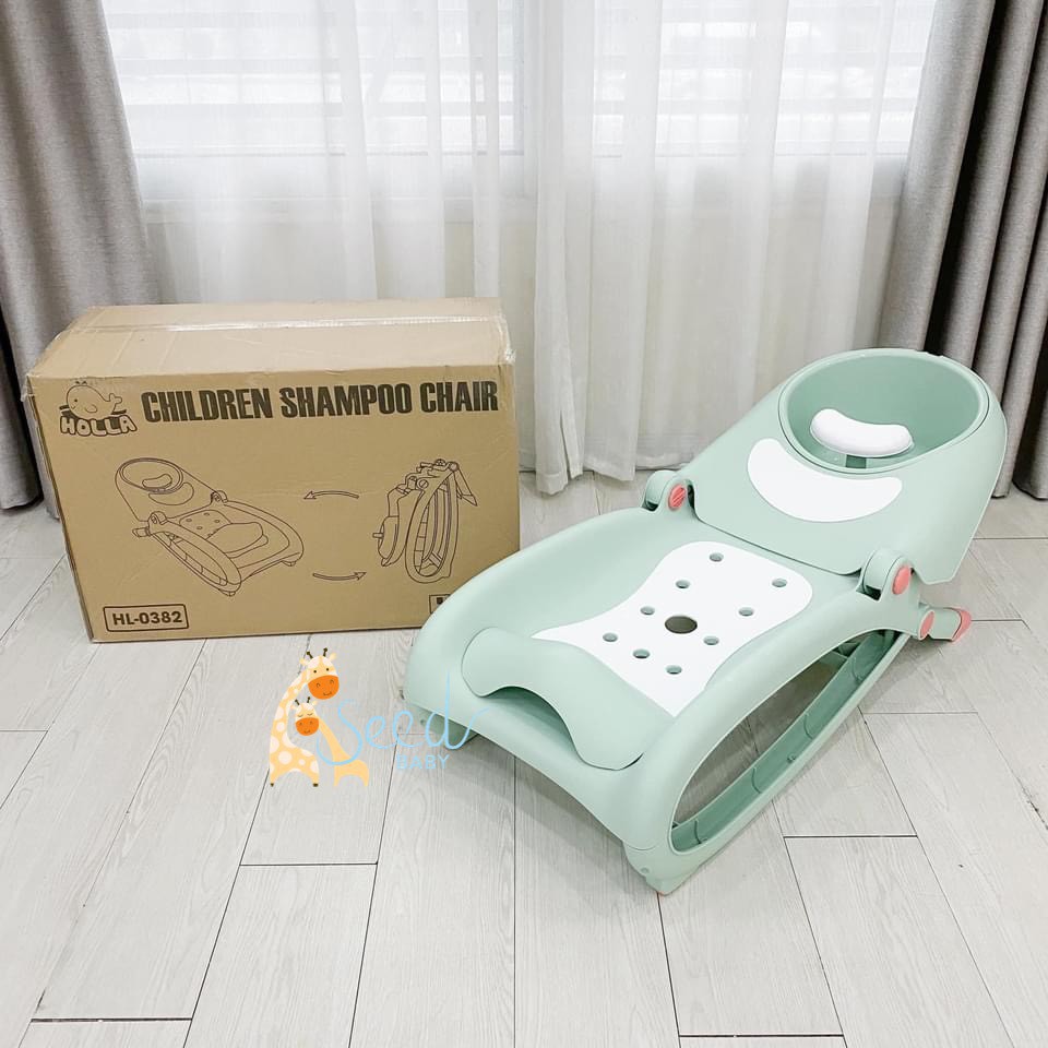 Ghế gội đầu trẻ em HOLLA gấp gọn - giường gội đầu cho bé chính hãng - SEED BABY