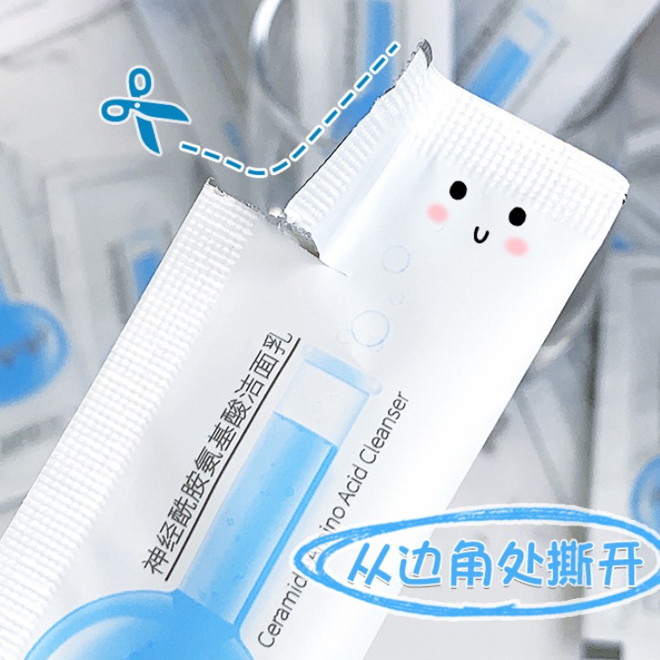 Sữa rửa mặt Feotznw Ceramide Amino Acid Cleanser dưỡng ẩm làm sạch lỗ chân lông 2.5ml