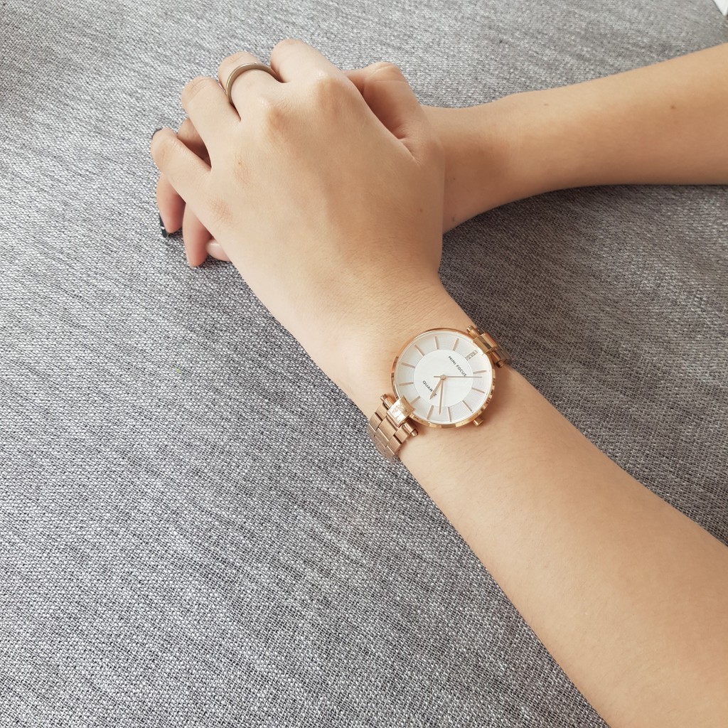 [Tặng vòng tay]Đồng hồ nữ Mini Focus chính hãng MF0224L.01M dây thép kiểu đan lưới