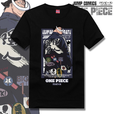 Anime ONE PIECE Cosplay Tops Luffy Edward Newgate Ace T-shirts Unisex Short Sleeve black Shirt Casual Loose Round Neck