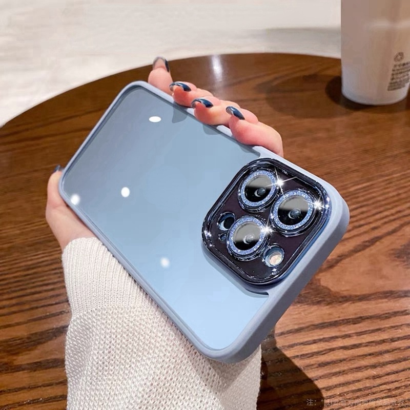 Ốp Điện Thoại iPhone 14 pro max Màu tím ốp lưng iphone 14 13 12 11 promax Thấu kính bảo vệ case iphone 14 plus Phòng bảo vệ bóng loáng cao cấp