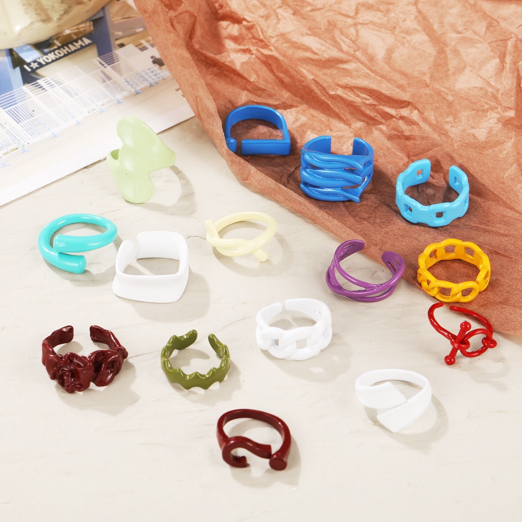 IF ME Nhẫn nhiều màu sắc tùy chỉnh thời trang cho nữ