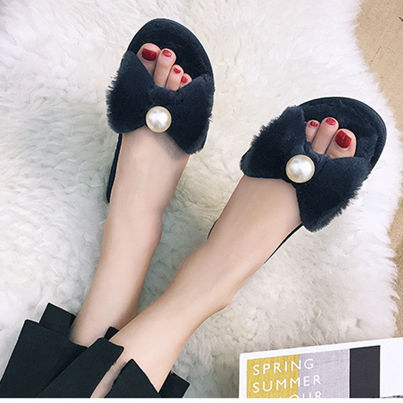 Dép Quai Ngang Chống Trượt Đính Ngọc Trai Phong Cách Hàn Quốc Mới Cho Học Sinh
