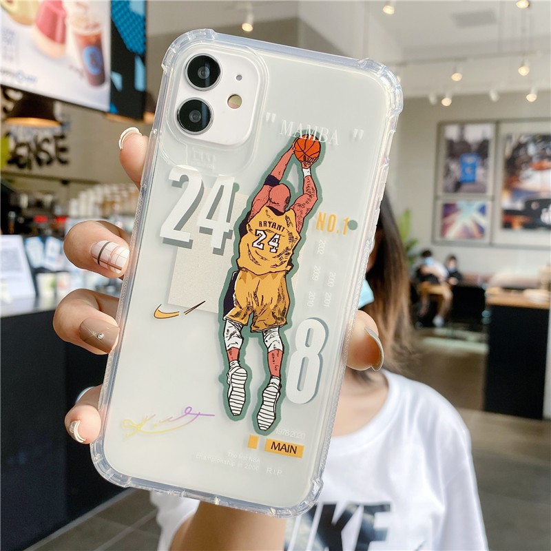 Ốp Điện Thoại Mềm Trong Suốt Hình Giày Thể Thao Kobe Mamba Nike Aj Cho Iphone 12 12 Mini 7 8 Plus X Xs Xr Xs 11 Pro Max No.24