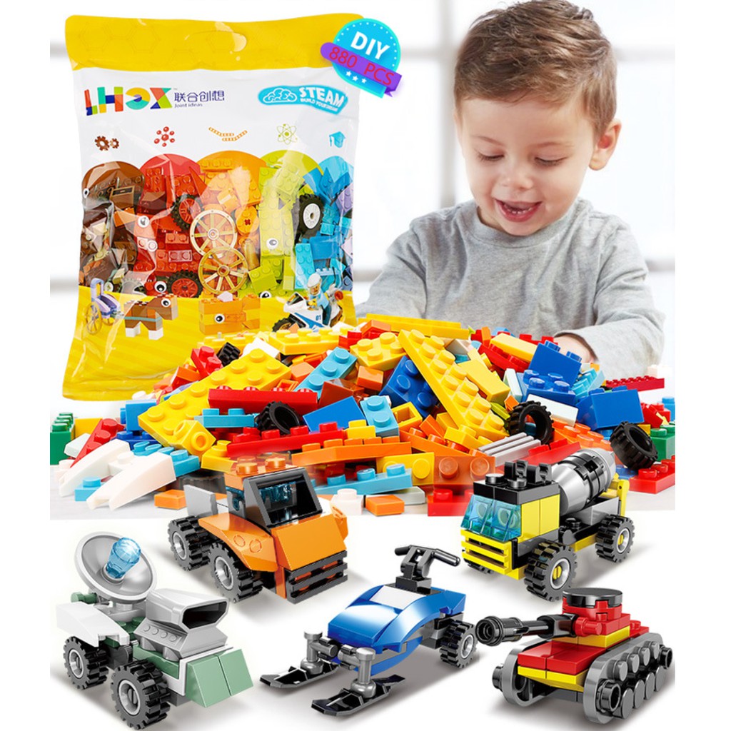 [880 CHI TIẾT-MÀU ĐẸP] BỘ ĐỒ CHƠI XẾP HÌNH LEGO CẢNH SÁT,Lắp Ghép OTO, ROBOT, XE TĂNG, Lắp Ráp Tàu Chiến Chiến Hạm