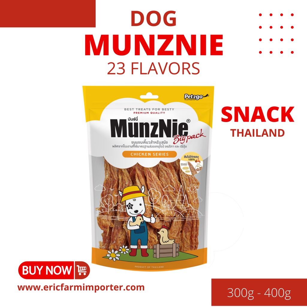 Thức ăn dặm MUNZNIE 23 mã bánh thưởng snack 300-400g 🐶 FREE SHIP 🐶 Đồ ăn vặt cho chó mèo Thái Lan