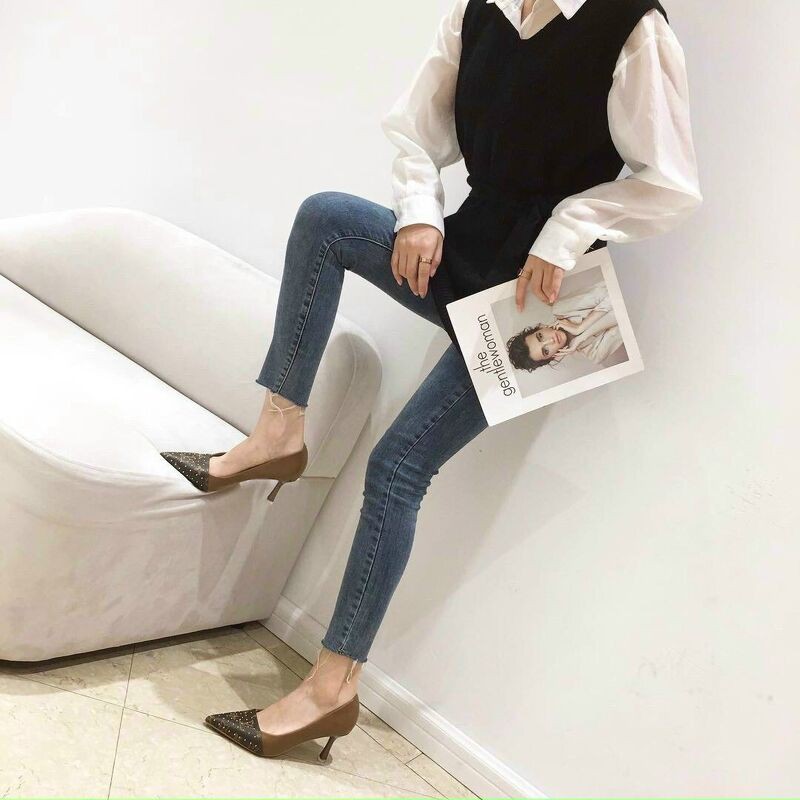 GIÀY BÚP BÊ GÓT NHỌN MŨI PHỐI HỌA TIẾC CHỮ