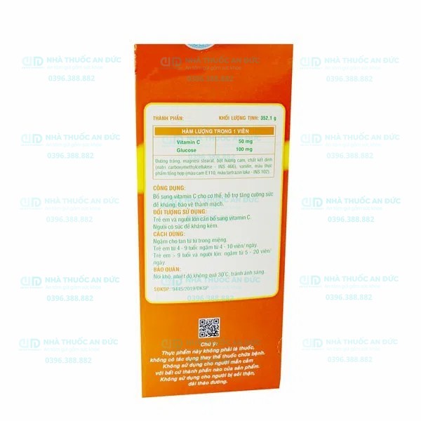 Kẹo Ngậm Bổ Sung Vitamin C Bipp C DHG - Nhà thuốc An Đức