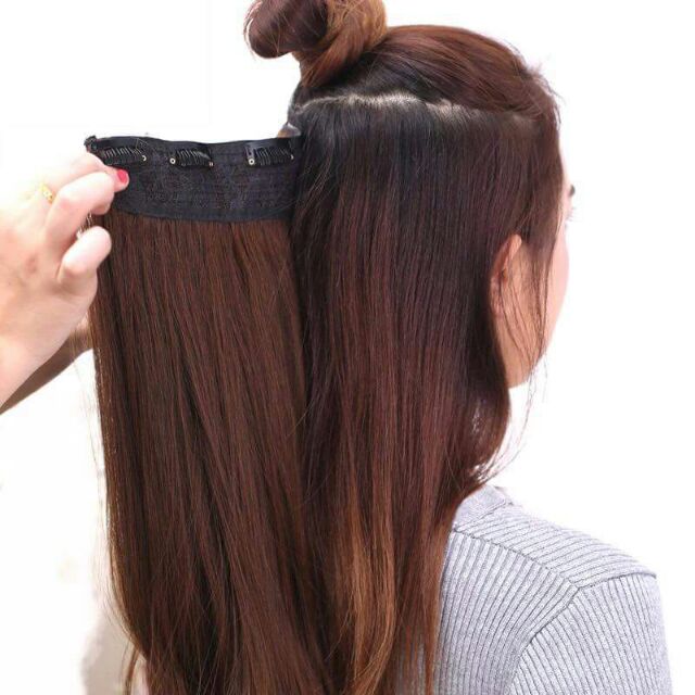 TÓC GIẢ KẸP PHÍM 💕 FREESHIP 💕💕Tóc kẹp phím thẳng 60cm