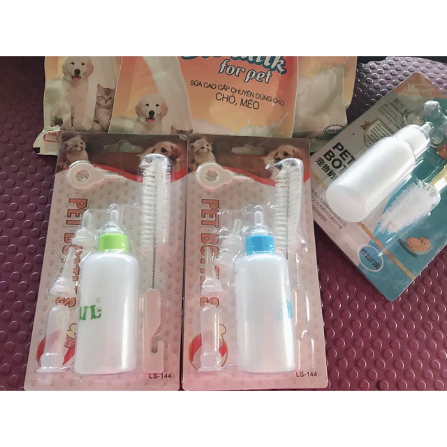 Bình sữa cho chó mèo 4 núm dung tích 60ml bình ti cho chó mèo thú cưng