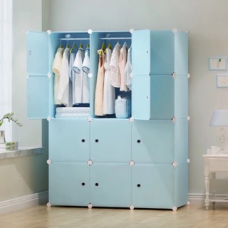 TỦ NHỰA LẮP GHÉP ĐA NĂNG 12 Ô SIZE TO, SÂU 47CM ( chọn mẫu theo phân loại hàng ),Tặng kèm 2 treo đồ