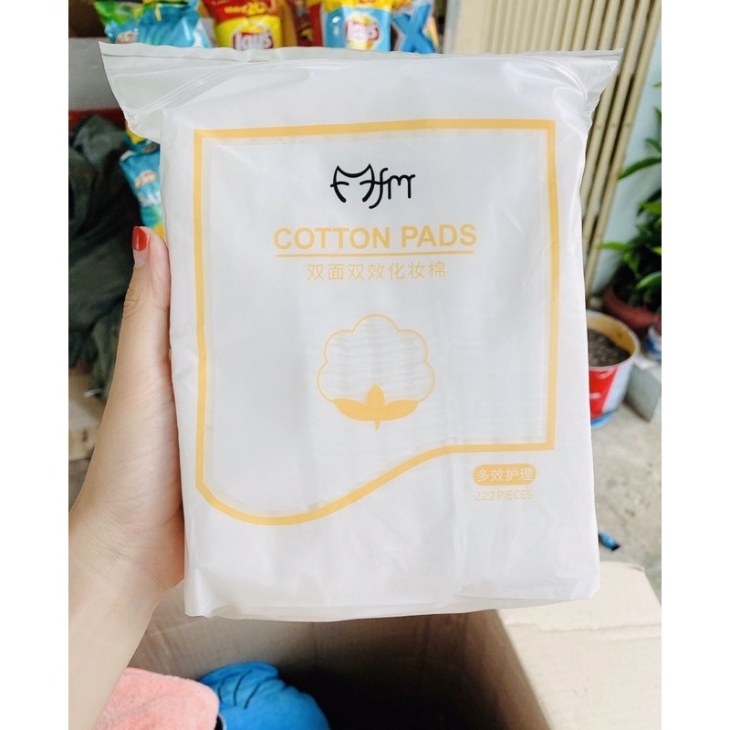 Bông Tây trang 3 lớp cotton pads 222 miếng