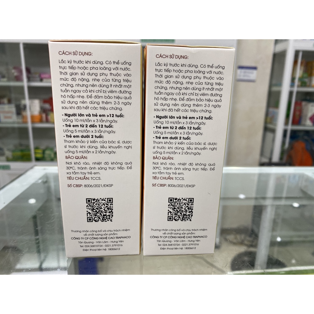 Siro ho Methorphan Bee Traphaco chai 100ml tinh chất keo ong hỗ trợ giảm ho, giảm đờm, giảm đau rát họng, khản tiếng