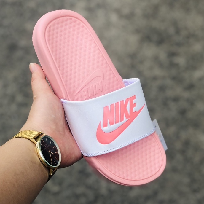 Dép unisex 𝐍𝐈𝐊𝐄 ❤️FREESHIP + Hộp❤️ dép quai ngang thể thao nam nữ mk in 𝐍𝐈𝐊𝐄-𝐁𝐚𝐧𝐚𝐬𝐬𝐢,hồng quai trắng
