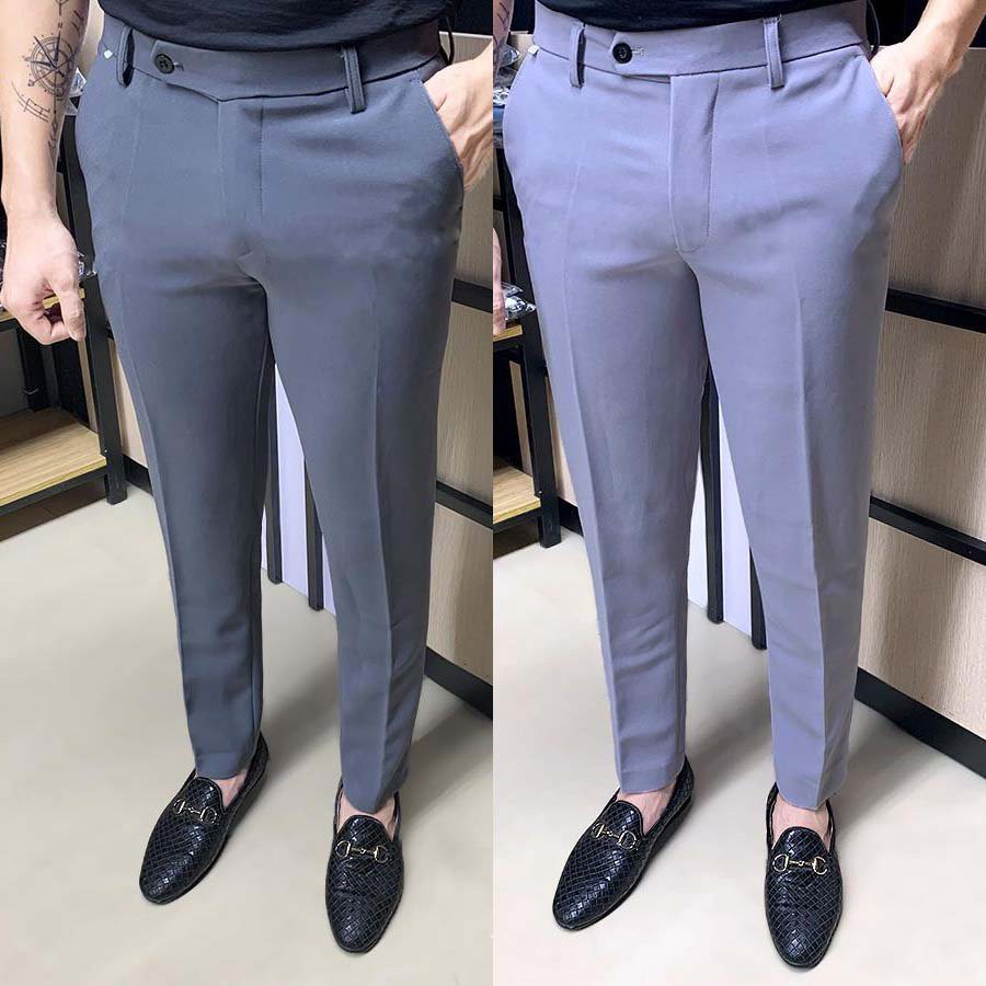 Quần âu nam dáng baggy trơn chất vải co giãn , chống nhăn , chông xù | BigBuy360 - bigbuy360.vn