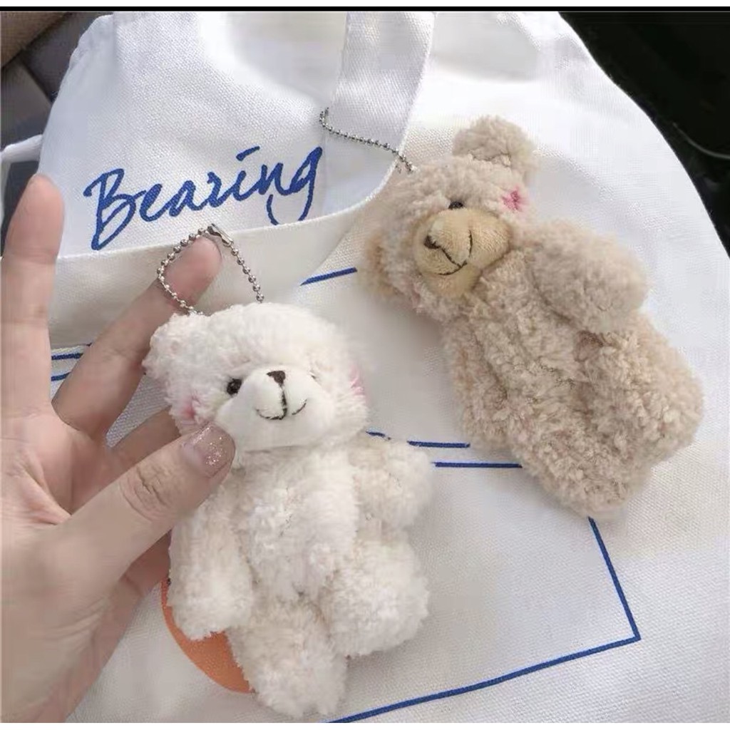 Móc khóa ba lô túi xách chìa khóa gấu bông hình gấu teddy