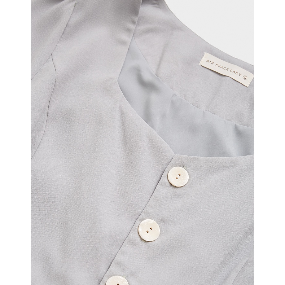 Jumpsuit cổ vuông bo eo đính nút nữ Air Space 2121828009