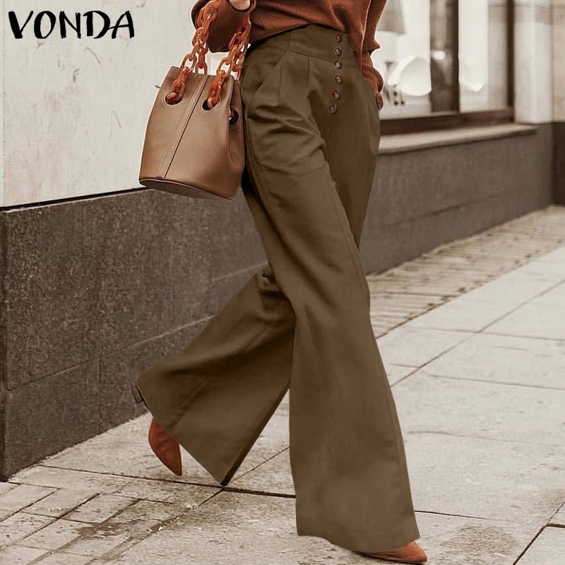 Quần Ống Rộng VONDA Phối Nút Lưng Cao Trẻ Trung Thanh Lịch Cho Nữ | BigBuy360 - bigbuy360.vn