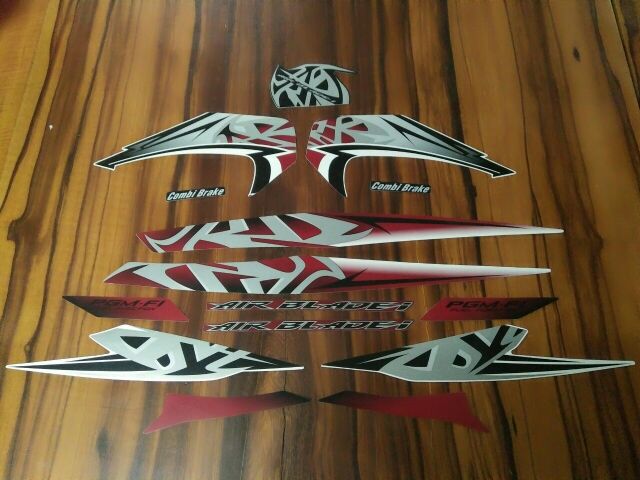 Bộ tem honda Airblade Thái 2011 màu trắng đỏ đen nhập thái