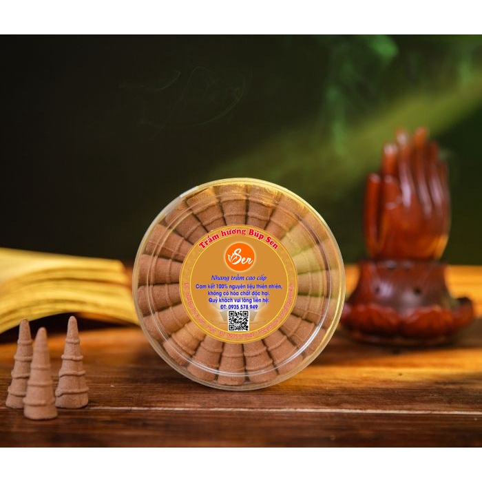 Sp  Hương Nụ Trầm thơm sạch hộp 45 viên - Hương Trầm Búp Sen px