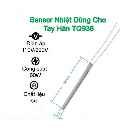 Tay hàn TQ936 và sensor hàn TQ 936 điều chỉnh nhiệt độ điện áp 220V công suất 60W
