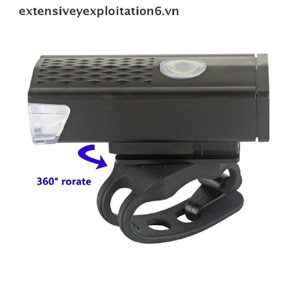 Đèn Pha LED USB + Đèn Hậu Cảnh Báo Cho Xe Đạp E6VN / Có Thể Sạc Lại