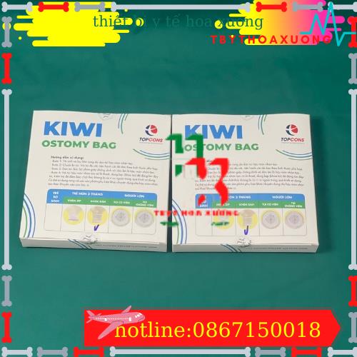 Hộp 10 Túi hậu môn nhân tạo con gấu cho trẻ (khóa dán)