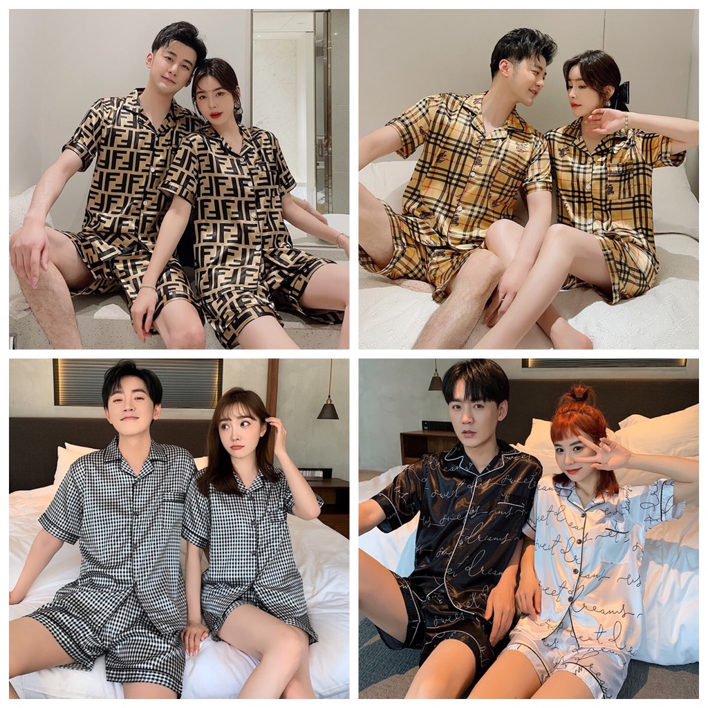 Pijama nam nữ họa tiết kẻ sọc nhiều mẫu