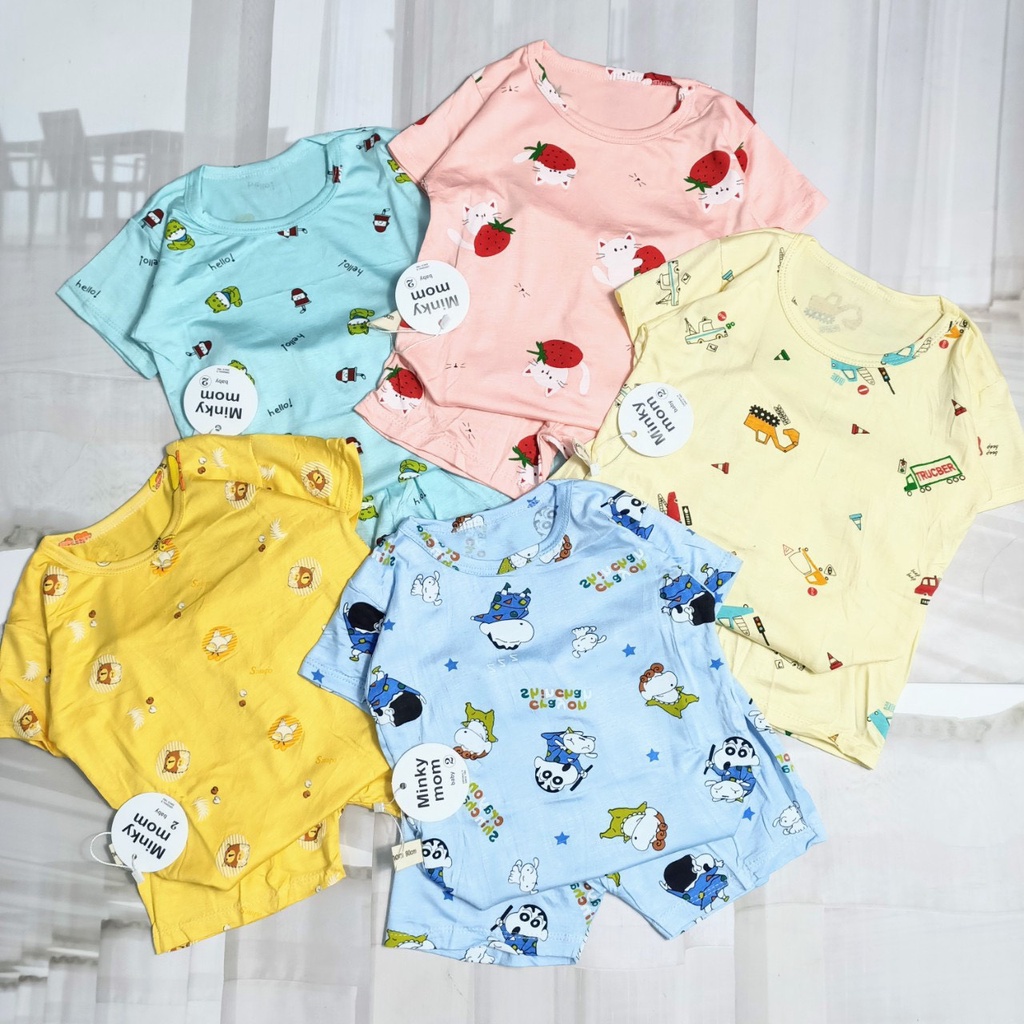 Combo 5 bộ cotton cao cấp cho bé từ 6-16kg