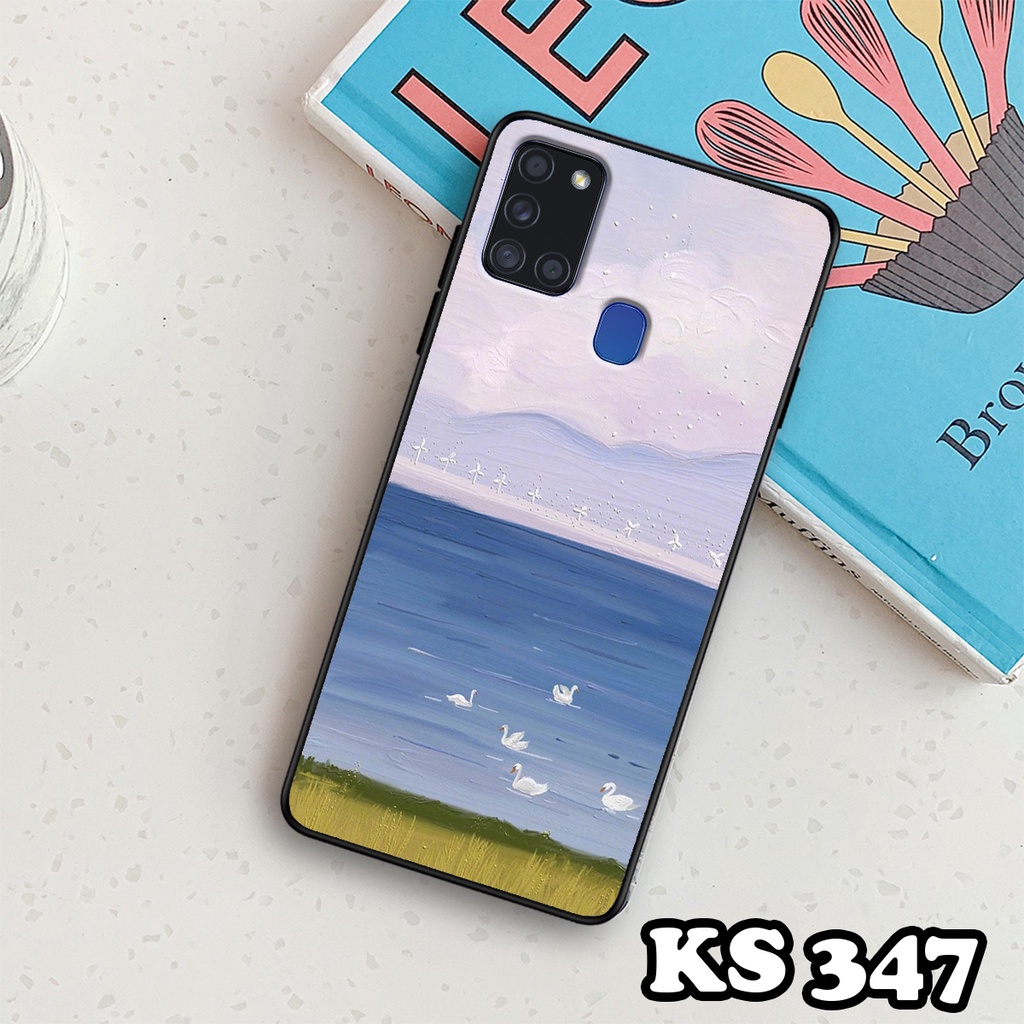 Ốp lưng Samsung A21s - Samsung A21 - Ốp in hình Cánh đồng hoa - Chất liệu TPU siêu bền
