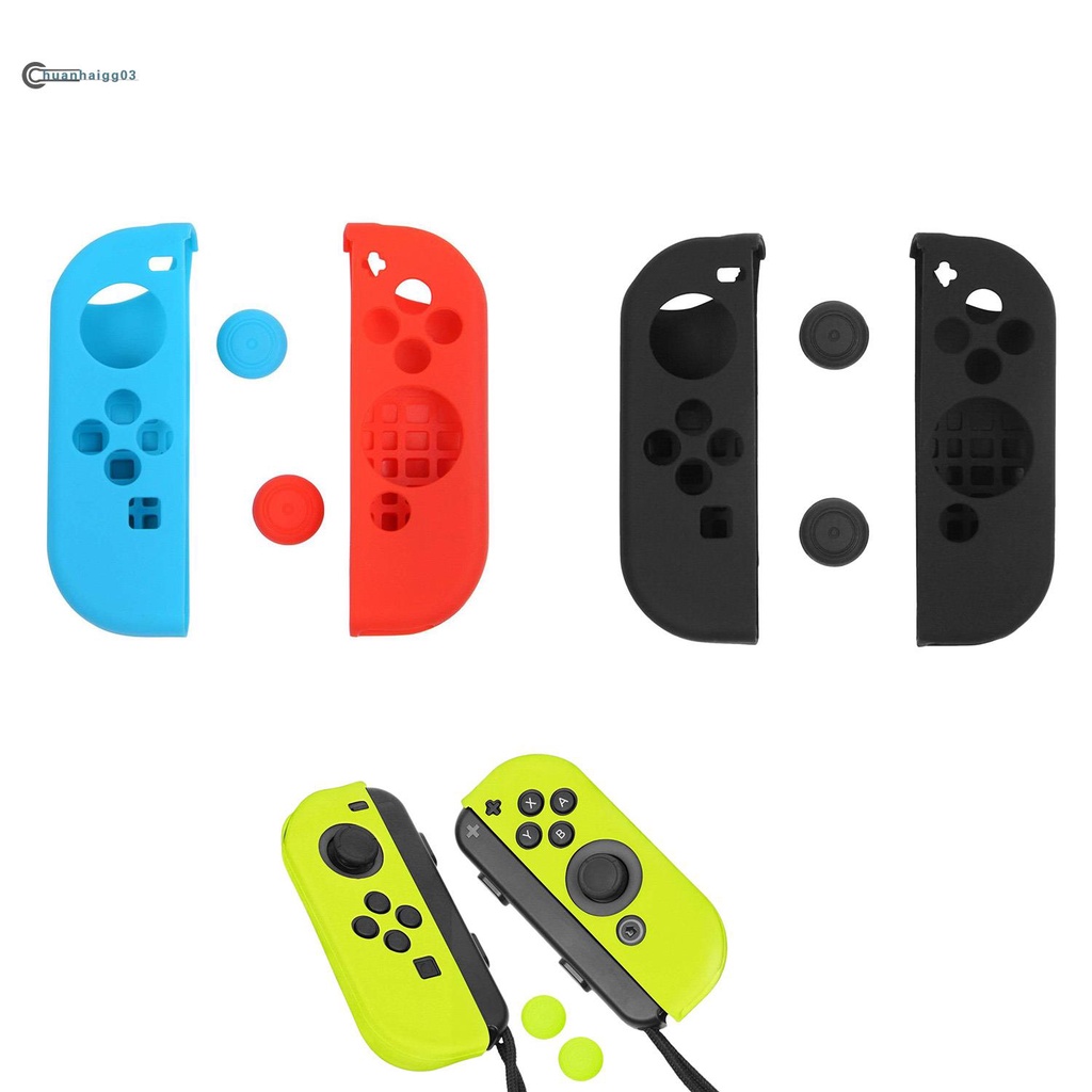 Vỏ Gel Bảo Vệ Tay Cầm Chơi Game Nintendo Switch Màu Xanh Dương + Đỏ