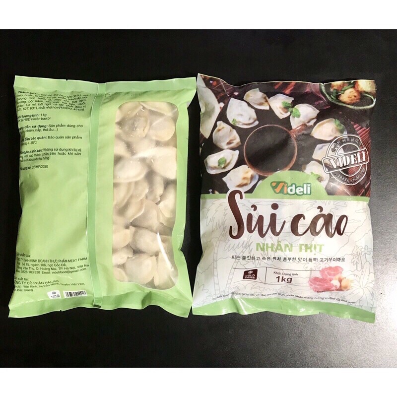 Sủi cảo nhân thịt Videli / há cảo nhân thịt dùng hấp chiên, thả lẩu vô cùng tiện lợi. | BigBuy360 - bigbuy360.vn