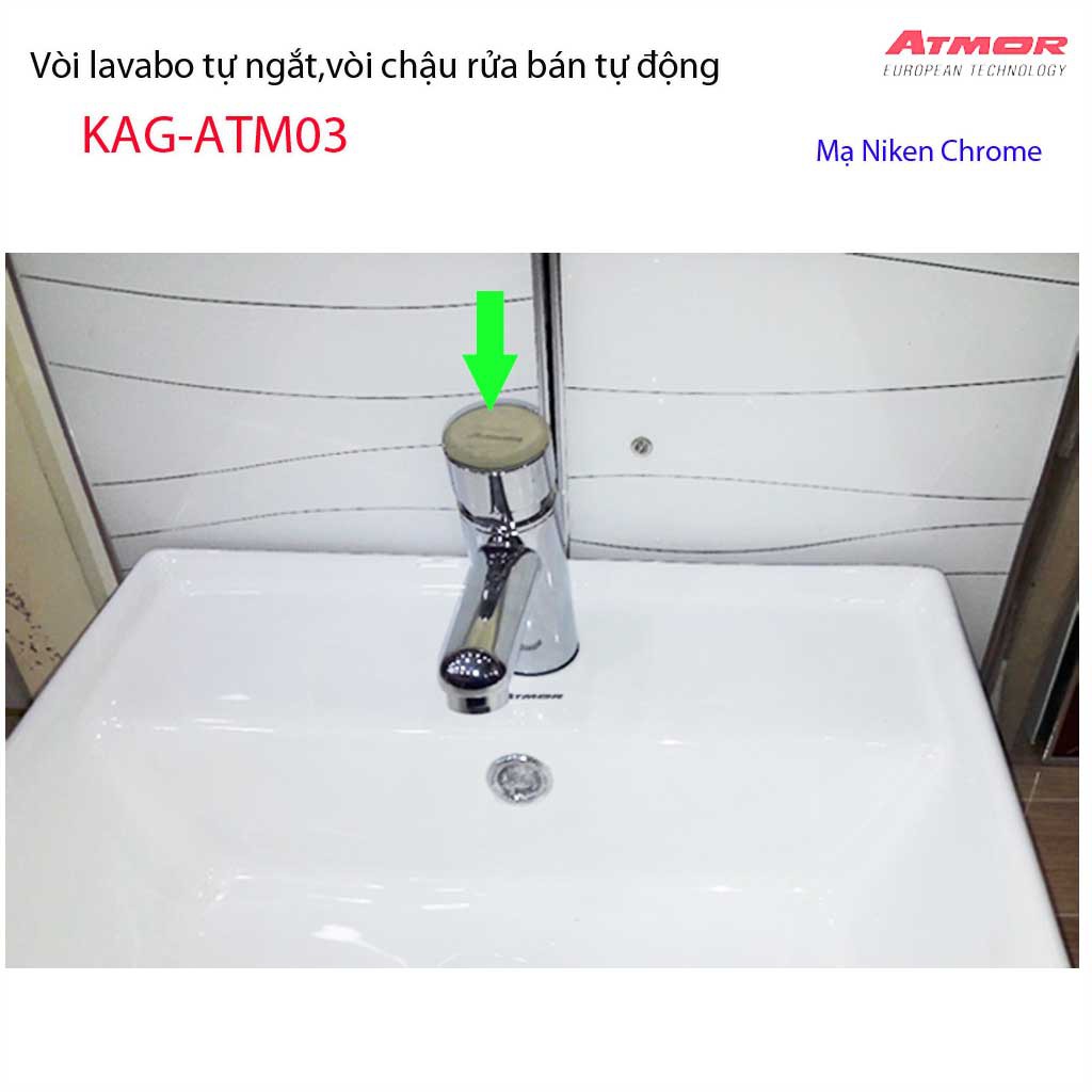 Vòi lavabo tự ngắt nước, vòi lavabo nhấn Atmor KAG-ATM03