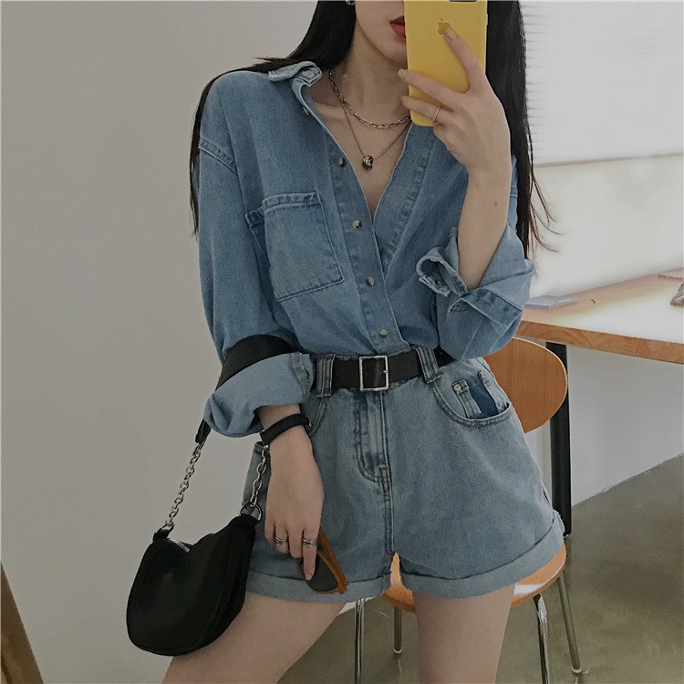 Korean Retro Loose Women's Personalized Denim Jacket