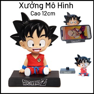 Mô Hình Lắc Đầu Son Goku Áo Đỏ Dragon Ball - Trang Trí xe hơi - Trang trí bàn học - Bàn làm Việc - Quà Tặng