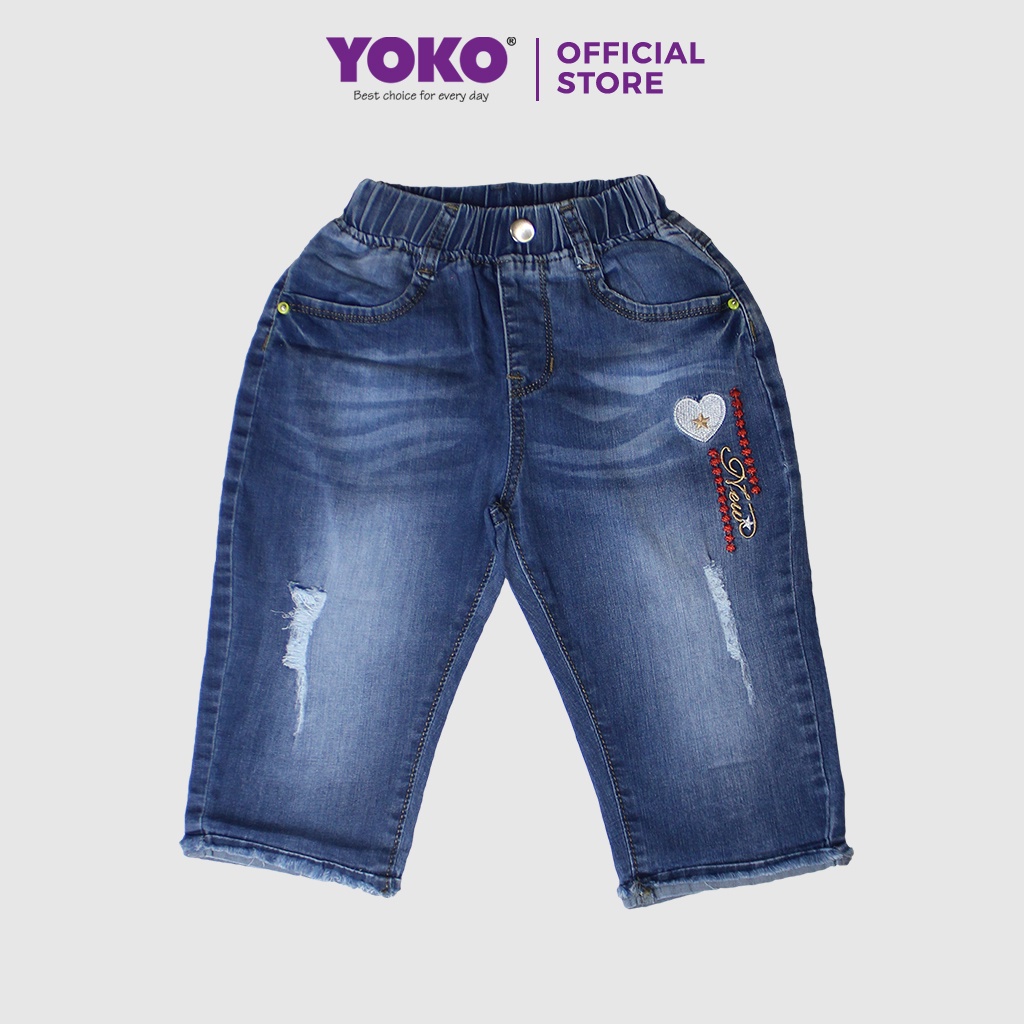 Quần Jean Lửng Cho Bé Gái (3-12 Tuổi) YOKO KID’S FASHION JE122