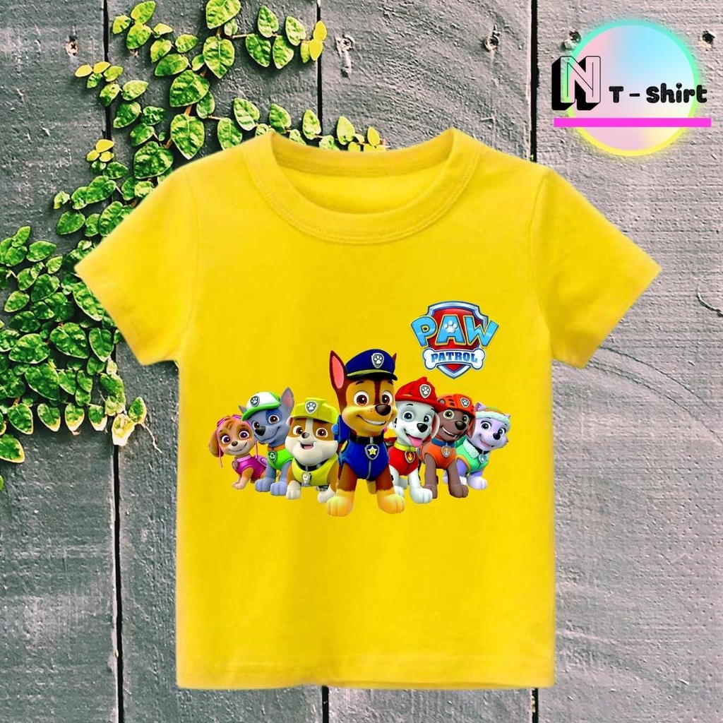 Áo thun bé trai và bé gái in hình Đội chó cứu hộ Paw Patrol, Áo cotton xịn mặc mát thoải mái NTshirt 01