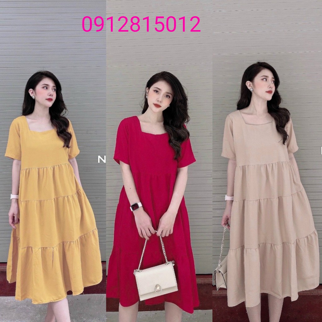 [MỚI VỀ]váy bầu thiết kế đẹp, sang chảnh chất mát mịn V210