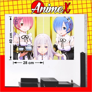 Combo 2 Tấm Poster Anime Re:ZERO − Bắt Đầu Lại Ở Thế Giới Khác - Áp PhíchDán Tường By AnimeX