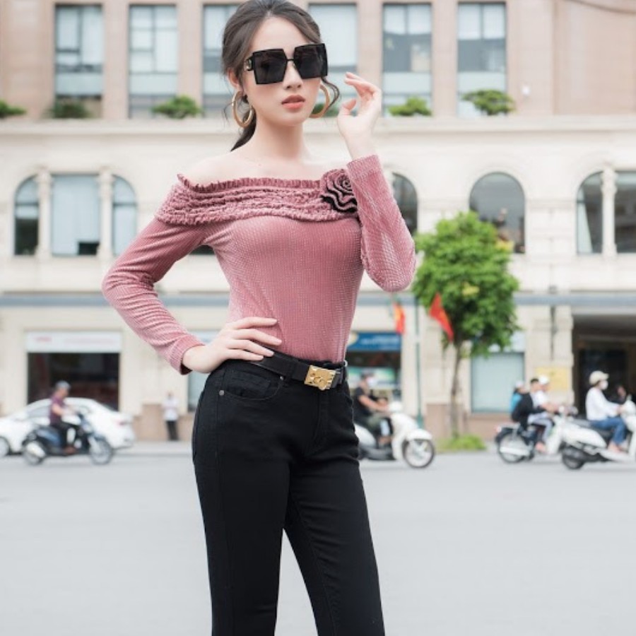 Quần jean nữ xịn H&H Luxury - Quần Skin Đen Vải mềm lên dáng cực chuẩn, dài chân, ôm eo - Thời trang nữ | BigBuy360 - bigbuy360.vn