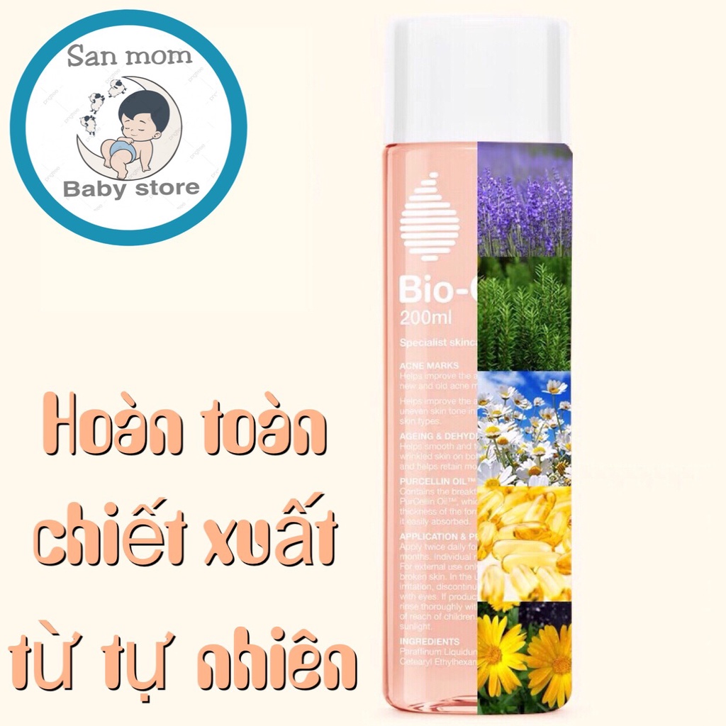 Bio Oil  125ml, 60ml, 200ml, Dầu Giảm Rạn Da, Mờ Sẹo Cho Bà Bầu Trước Và Sau Sinh, Nhập Khẩu Chính Hãng Anh